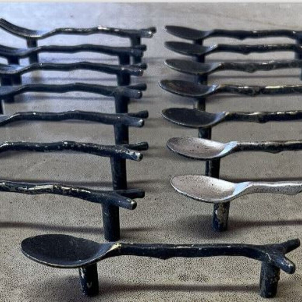Vintage Silverware Drawer Cabinet Handle Hardware Lot Of 15 - Picture 2 of 3